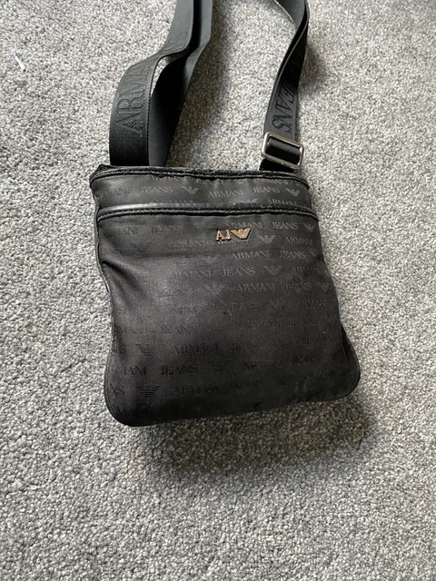 Armani Jeans Allover Logo Bag | Oxygen Clothing