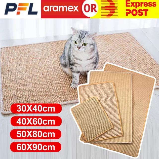 Cat Scratcher Board Pet Scratching Mat Natural Sisal Sofa Couch Protector Pad