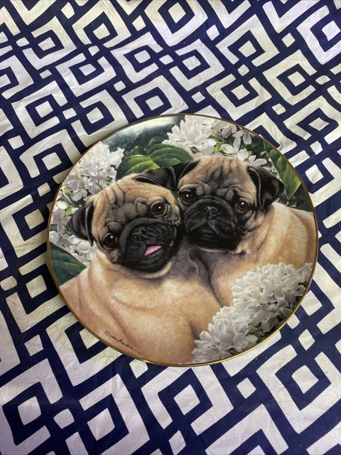 Danbury Mint Pug Love Plate