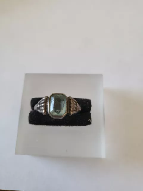 Art_Deco 835er Silber  Ring viereckiger Aquamarin  Antikschmuck