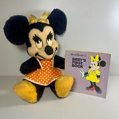 Vintage Walt Disney Minnie Mouse California Stuffed Toy Plus Book 1960s/70s