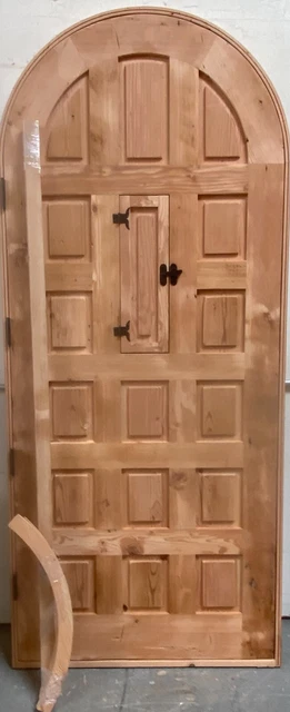 Solid wood alder oak mahogany birch maple custom arched door U choose size 4