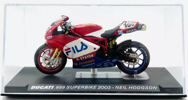 EBOND Modellino Moto Ducati 999 SuperBike - Neil Hodgson 2003 - 1:24 - 0382