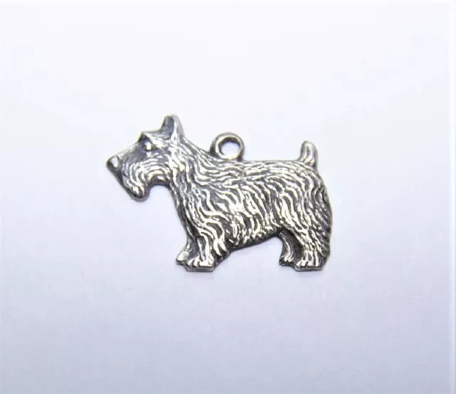 Vintage Sterling Silver Charm - Norwich Terrier Scottish Terrier | Scotty Dog! 2