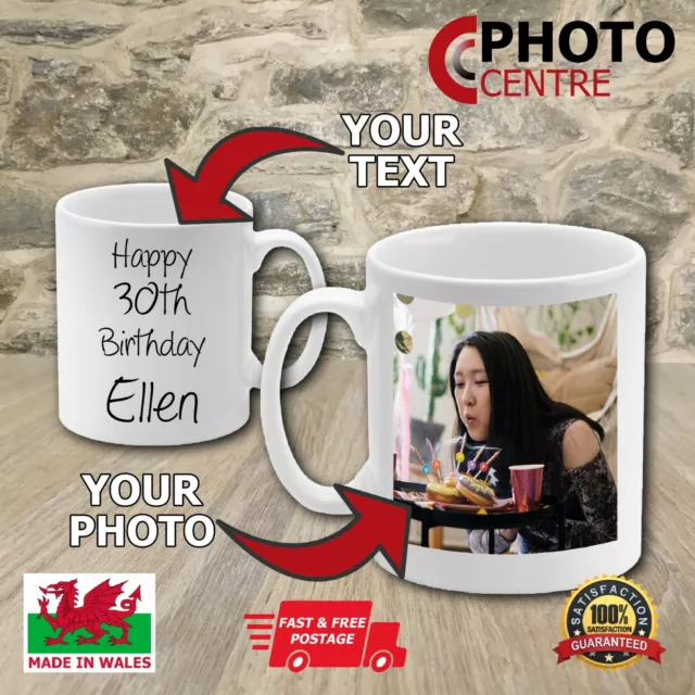 Personalised Coffee Mug Novelty Photo Fun Gift Custom Cup Name