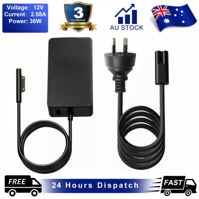 36W 12V Power Adapter Charger For Microsoft Surface Pro 3 4 5 2017 1796 New AU