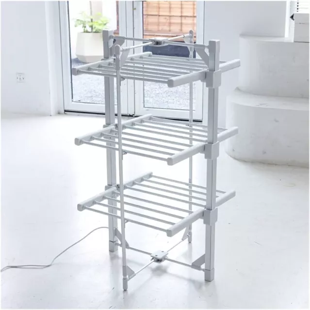 3 Tier Electric Heated Clothes Airer Dryer Indoor Foldable Horse