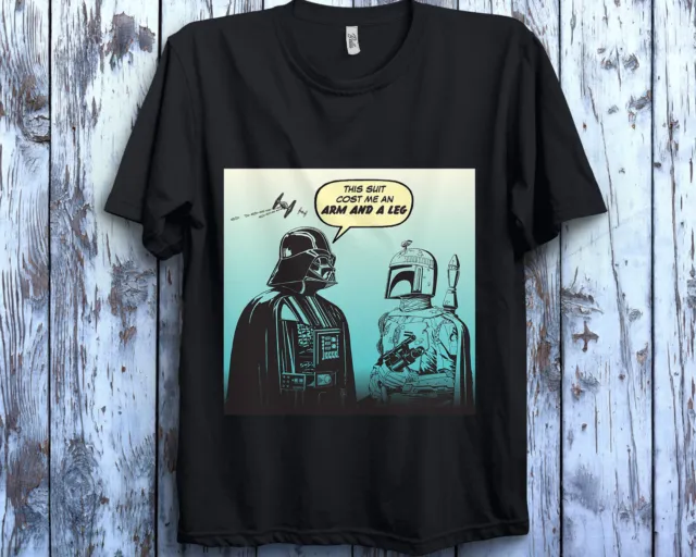 Star Wars Funny Darth Vader and Boba Fett Comic Unisex Adult T-shirt Kid Tee