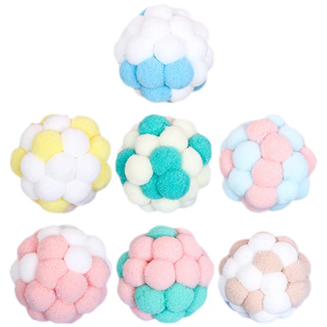 6 Pcs interactive cat toys for indoor cats jouets de cloche de jouet boules flou