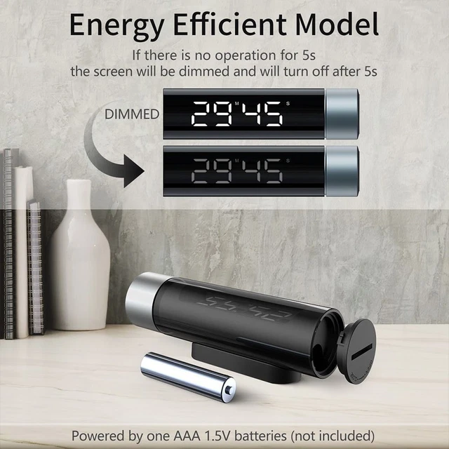 Temporizador de cuenta regresiva reloj alarma electrónico reloj alarma temporizador de rotación LED