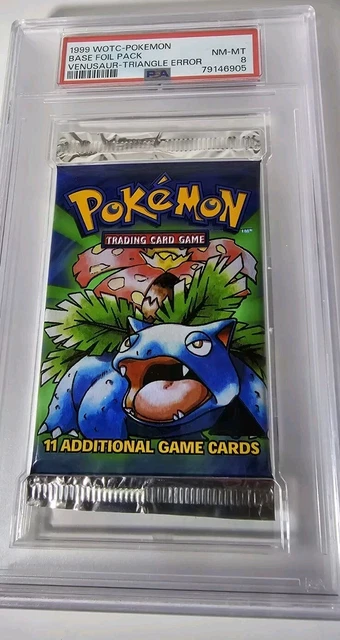 POKEMON ERROR BLACK Triangle Venusaur Base Set Booster Pack - PSA 8 650.00  - PicClick UK