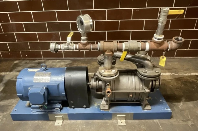Sihi LPHE 45311 Liquid Ring Vacuum Pump W/Marathon Electric Motor 10HP 230/460V