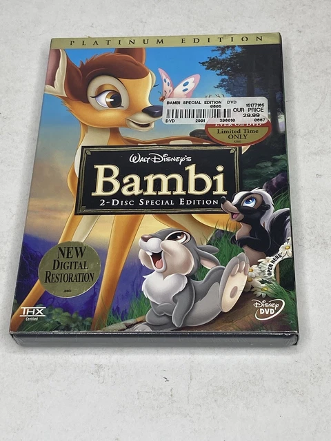 Bambi (DVD, 2005, 2-Disc Set, Platinum Edition) Disney - NEW SEALED