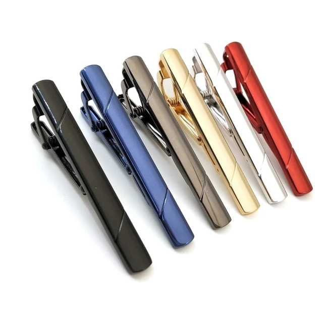 Stylish & Versatile Silver & Gold 6 Pieces Tie Bar Clip Set for Men Su