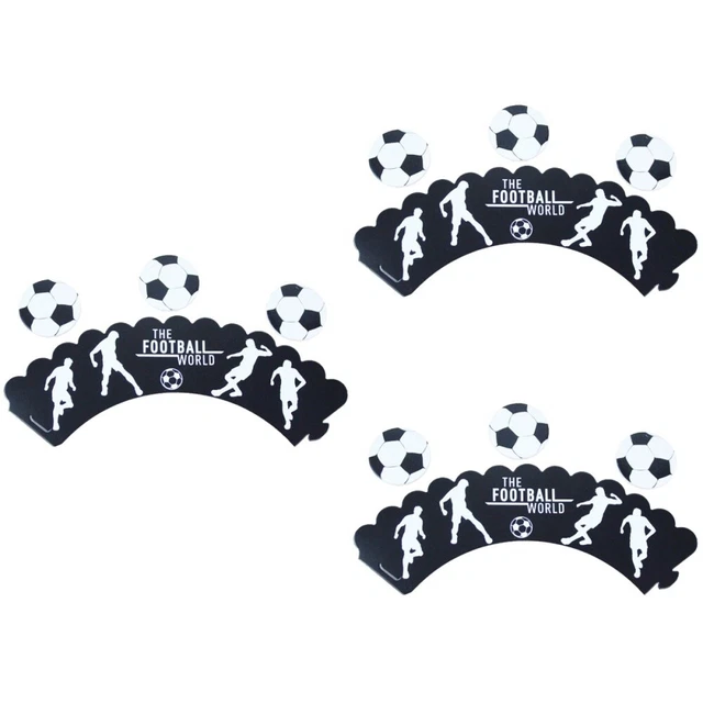 36 piezas Deporte Cupcake Favors Deporte Cupcake Envoltura Papel