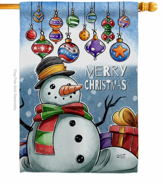 Ornament Snowman Garden Flag Christmas Winter Decorative Gift Yard House Banner 3