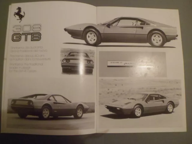 FERRARI 308 GTB POLYESTER - 1976 / catalogue brochure prospekt katalog 2