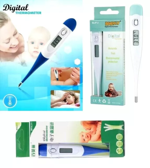 BabyLy Digital LCD Thermometer Baby Adult Kids Safe Body Ear Mouth Temperature