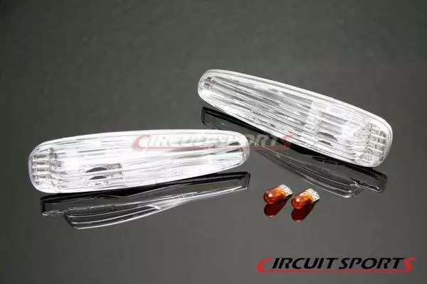Circuit Sports Front Clear Side Markers for 95-98 Nissan 240SX Silvia S14