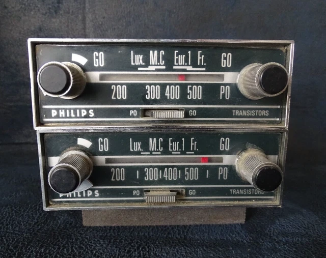 PHILIPS TRANSISTORS X2 anciens Autoradio rétro vintage Youngtimer 60's