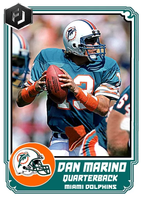 Aceo Dan Marino Miami Dolphins Custom Hand Made Art Card1