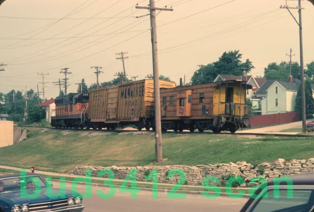 MILW Milwaukee Road SD10 #554 at Hartford WI 1980 ORIGINAL Slide!