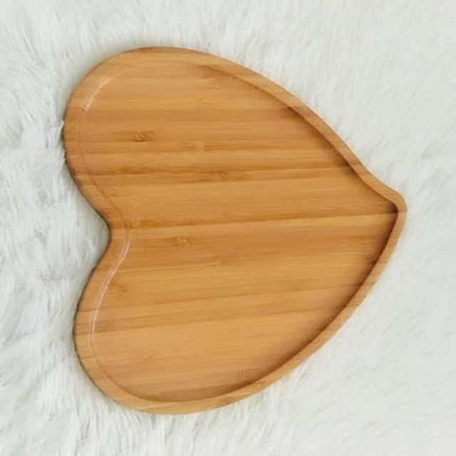 2 bandejas de madera para servir platos de postre de madera