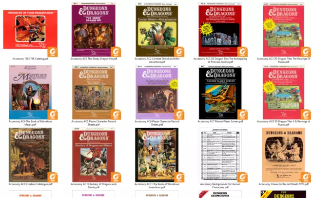 Dungeons & Dragons 1st Edition Complete, PDF on DVD