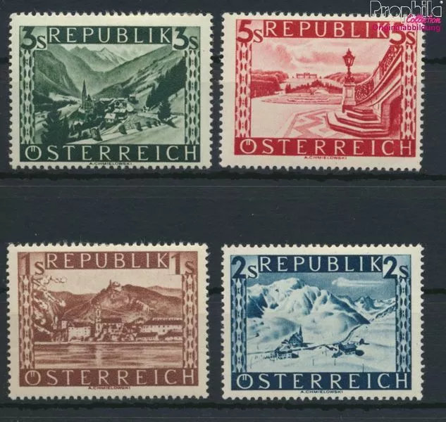 Briefmarken Österreich 1945 Mi 767II-770II (kompl.Ausg.) mit Falz(9636824