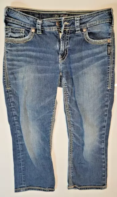 Silver Jeans Mckenzie Capri Low Rise Flap Pockets 29X21 R7 H-1