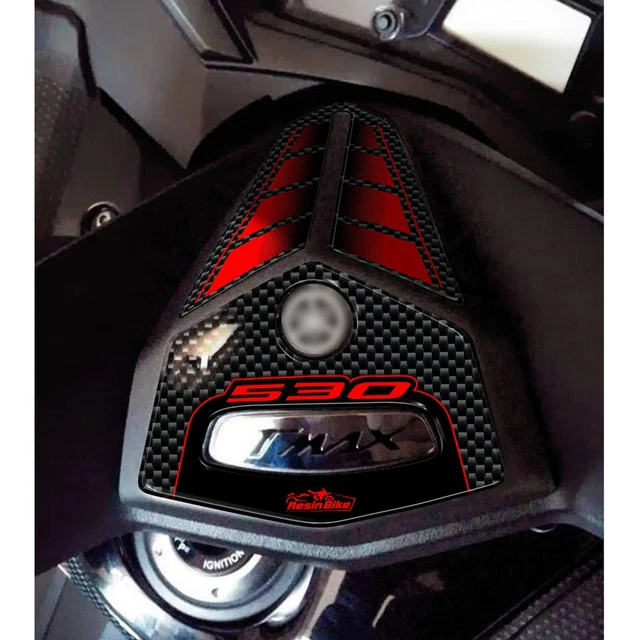 labelbike - Adesivi 3D Moto Scooter Carene Laterali Protezione e Decorazione in Resina compatibile con YAMAHA Tmax 530 2012-2016 - Carbonio Oro