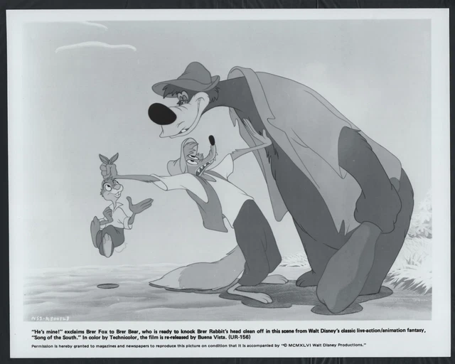 Song Of The South BRER RABBIT BRER FOX BRER BEAR ANIMATION CARTOON DISNEY