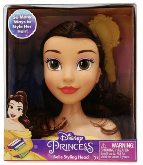 DISNEY PRINCESS BELLE Styling Head Brush Toy Doll Beauty Beast Ships ...