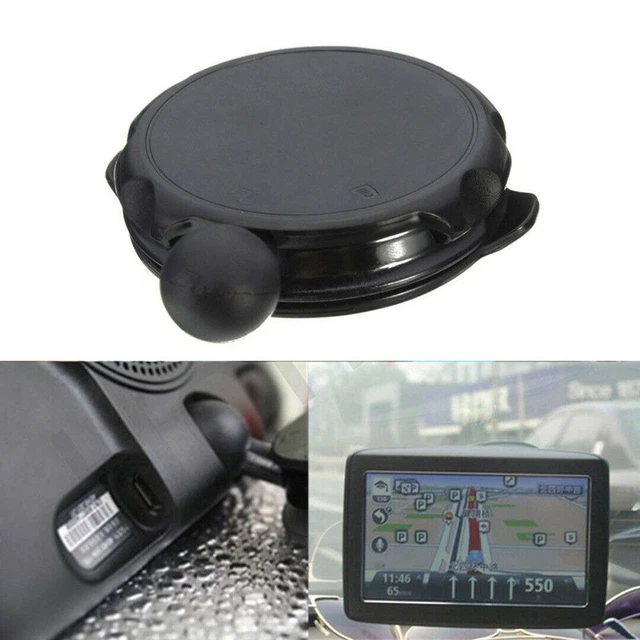Support Voiture Ventouse Pour GPS TomTom Start 20/25/60 GO Live 800/825 - Universel, Noir, Matériau PC+TPU