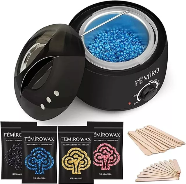 Kit depilazione scaldacera elettrico - include 4 sacchetti e 20 spatole