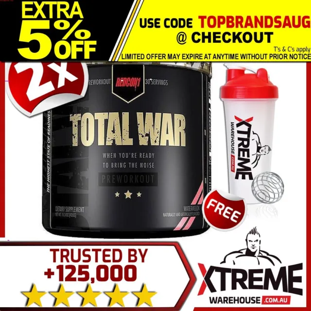 2 X Redcon1 Total War V2 Pre Workout 30Srv // Strong Energy Pump Twin Pack