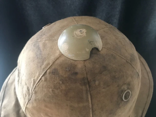 Afrika Tropen Helm Italien Modell Beige unvollständig 1-2WK Deutsches Reich Deko 2