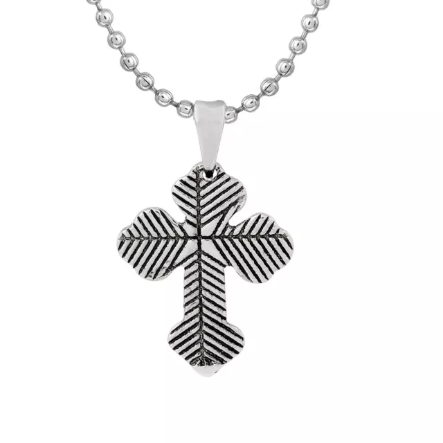 Stylé Chrétien Plaqué Argent Jésus Christ Pendentif Croix pour Unisexe