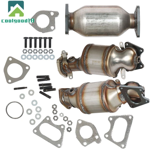 CATALYTIC CONVERTER SET Bank 1 & 2 & Rear For 20032007 Honda Accord