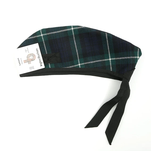 Lamont Modern Tartan Glengarry - Spring Weight Wool - Size L - Made in Scotland