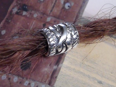 Bart Perle Bartperle Bartschmuck 925er Silber Wikinger Germanen Zopf 50 Gummis 