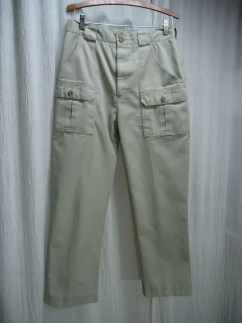 TILLEY ENDURABLES CARGO Pants Size 32 x 25 Flat Front Beige Give