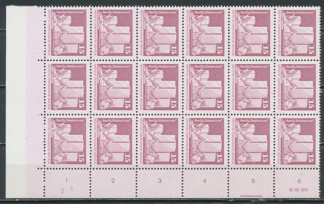 DDR 1980 Mi.-Nr. 2501v DVa FN 2 R5 R6 Ecke Eckrand Druckvermerk postfrisch / **