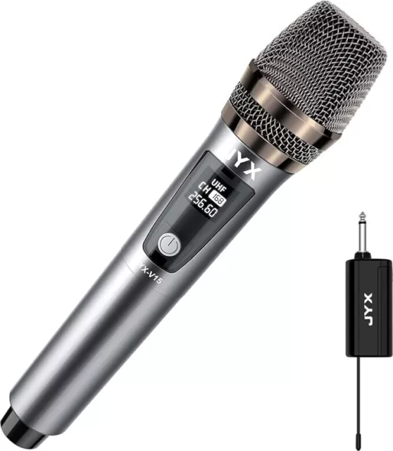 JYX Wireless Microphone, Dynamic Microphone for Karaoke with Receiver and Ant...