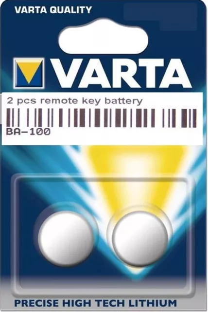 2 Varta Batterie für Mercedes Schlüssel W169 W202 W203 W208 W210 W211 CDI