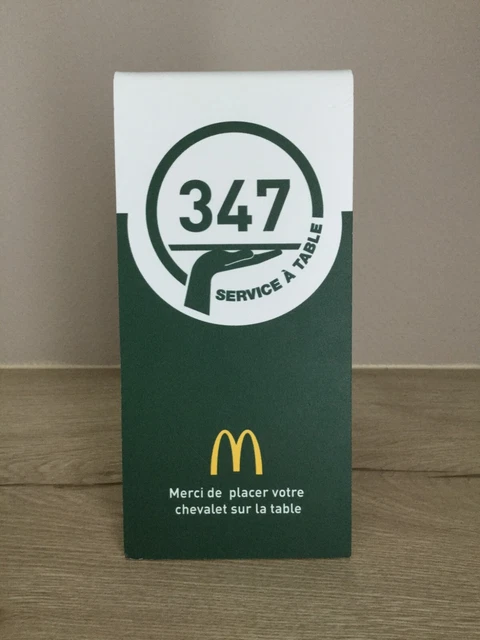 Chevalet De Table McDonald's (Macdo) Vintage - Numéro 183 - Marque Indiquée Burger King (erreur?)