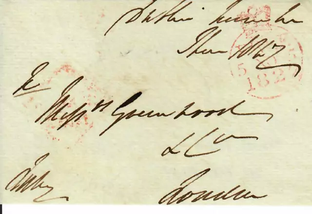 "3rd Baron Foley" Thomas Foley Signed Free Frank Dated 1825