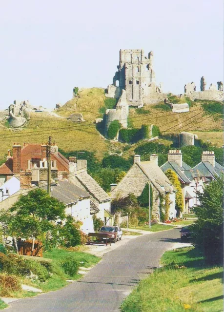 Postcard of Corfe Castle, Dorset – 1980s