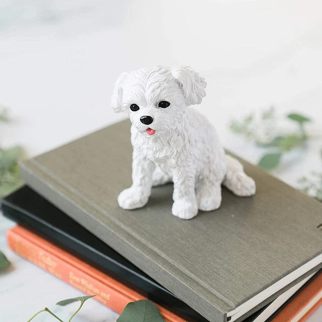 Maltese Breed Puppy Dog Collectible Figurine Statue