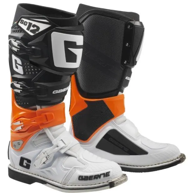 Gaerne SG12 Motocross Boots Orange Black White MX Off Road Enduro Quad ATV